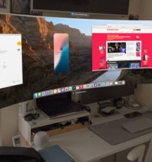 Le Mac Virtual Display du Apple Vision Pro en version ultrawide. // Source : Numerama