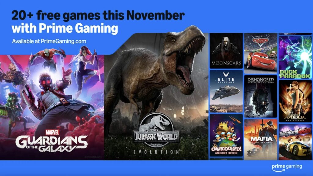 Amazon Prime Gaming en novembre 2024 // Source : Amazon