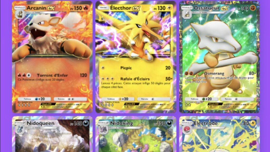 Des cartes rares dans Pokémon Pocket // Source : X