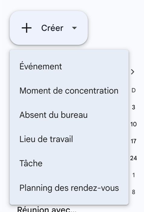 Le bouton Créer a désormais plusieurs fonctions // Source : Capture d'écran Numerama