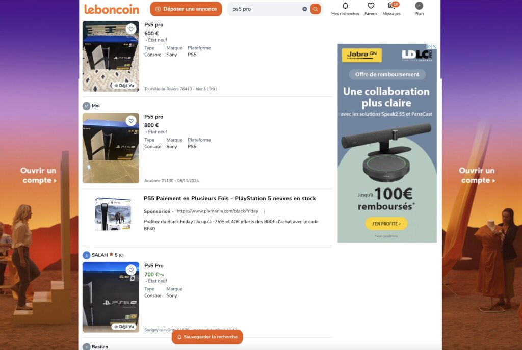 PS5 Pro sur leboncoin // Source : Capture d'écran