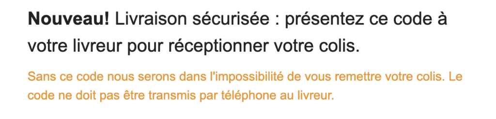 Capture d'écran du mail envoyé par la Poste sur le nouveau service Colissimo