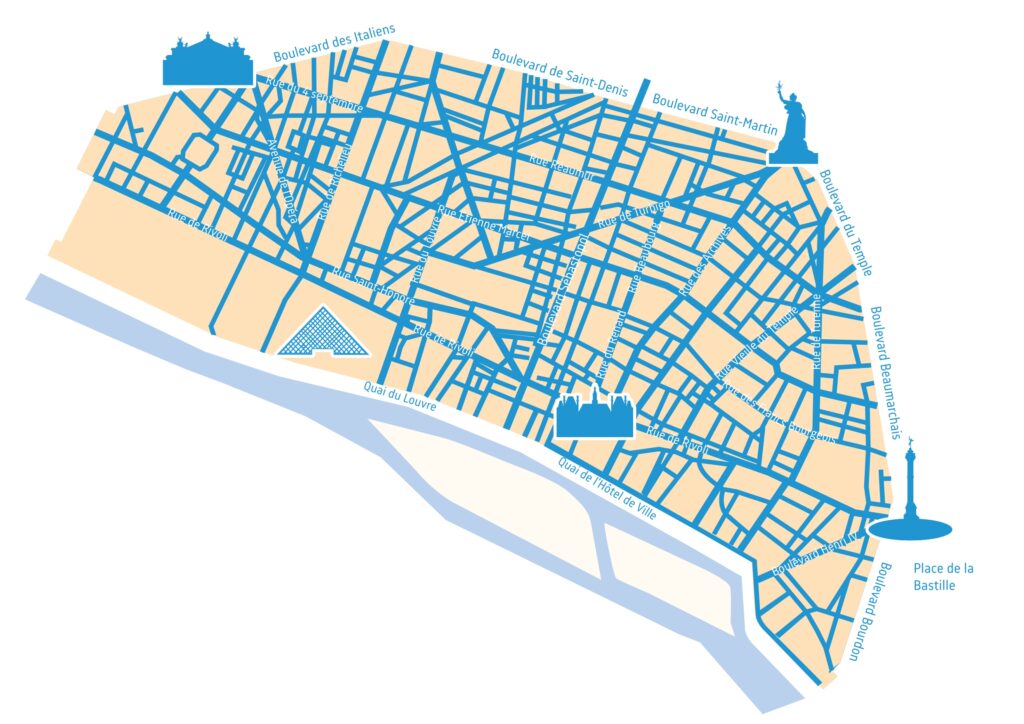 Carte de la Zone à Trafic Limité (ZTL) à Paris // Source : Mairie de d Paris