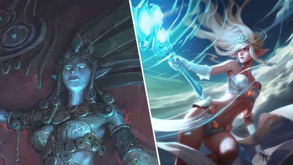 Janna dans Arcane vs Janna dans League of Legends // Source : Netflix / Riot Games