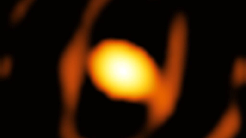 Image de l'étoile WOH G64 prise par le VLTI // Source : ESO/K. Ohnaka et al.