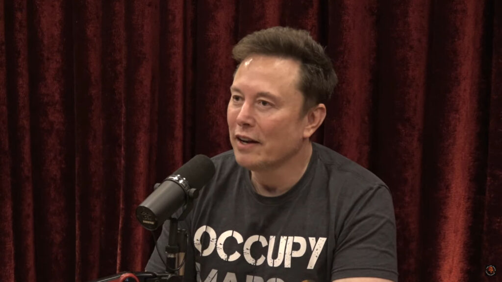 Elon Musk lors du podcast Joe Rogan // Source : Extrait youtube 