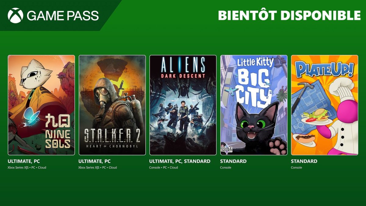 Xbox Game Pass Novembre // Source : Microsoft