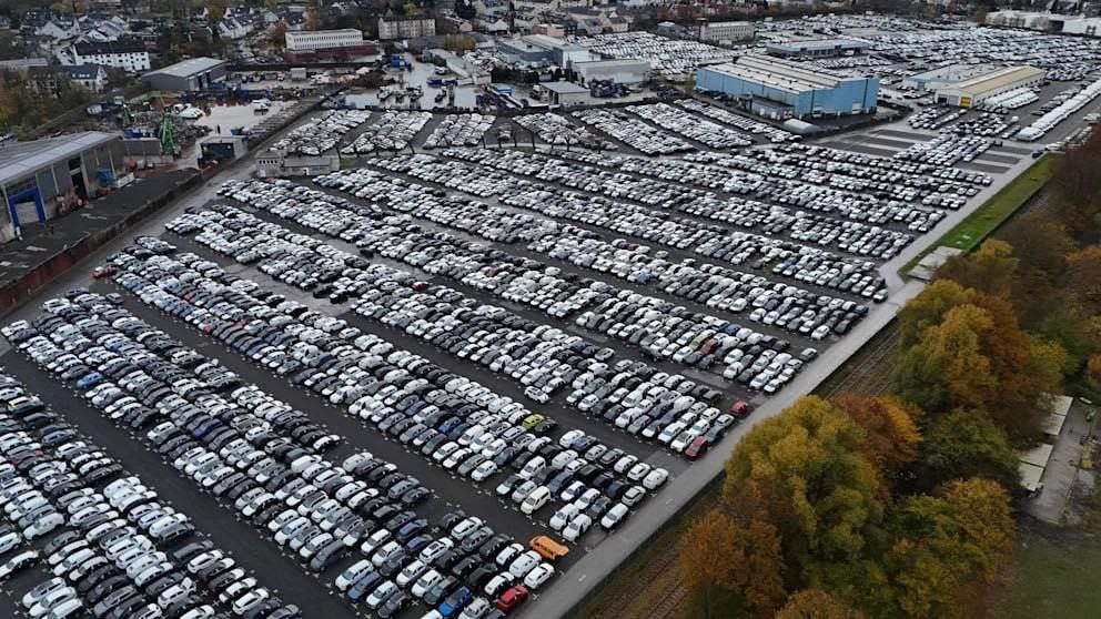 Vue aérienne du stockage d'Essen // Source : Bild - INA FASSBENDER/AFP