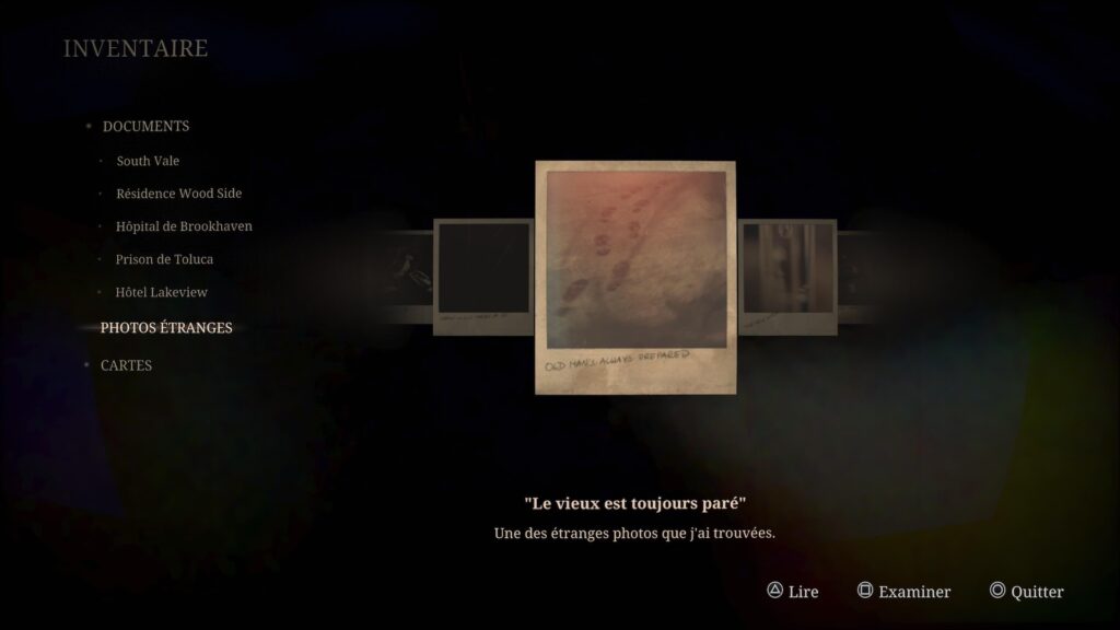 Les photos étranges dans Silent Hill 2 // Source : Capture PS5