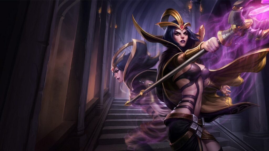 La sorcière LeBlanc dans League of Legends, fondatrice et leadeuse de la Rose Noire // Source : Riot Games