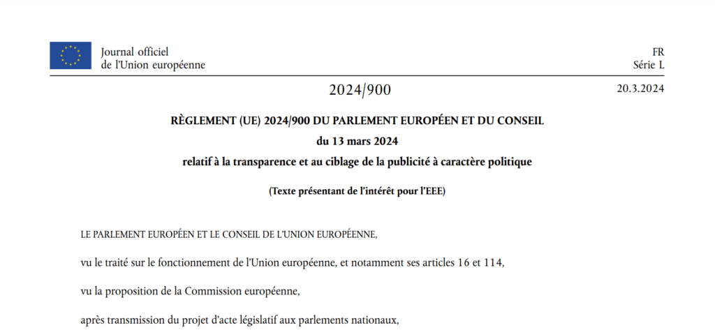 Le début des 44 pages du règlement TTPA // Source : Numerama