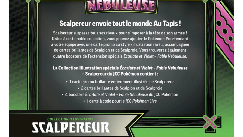 Pokémon EV65: Coffret Illustration Scalpereur // Source : Philibert