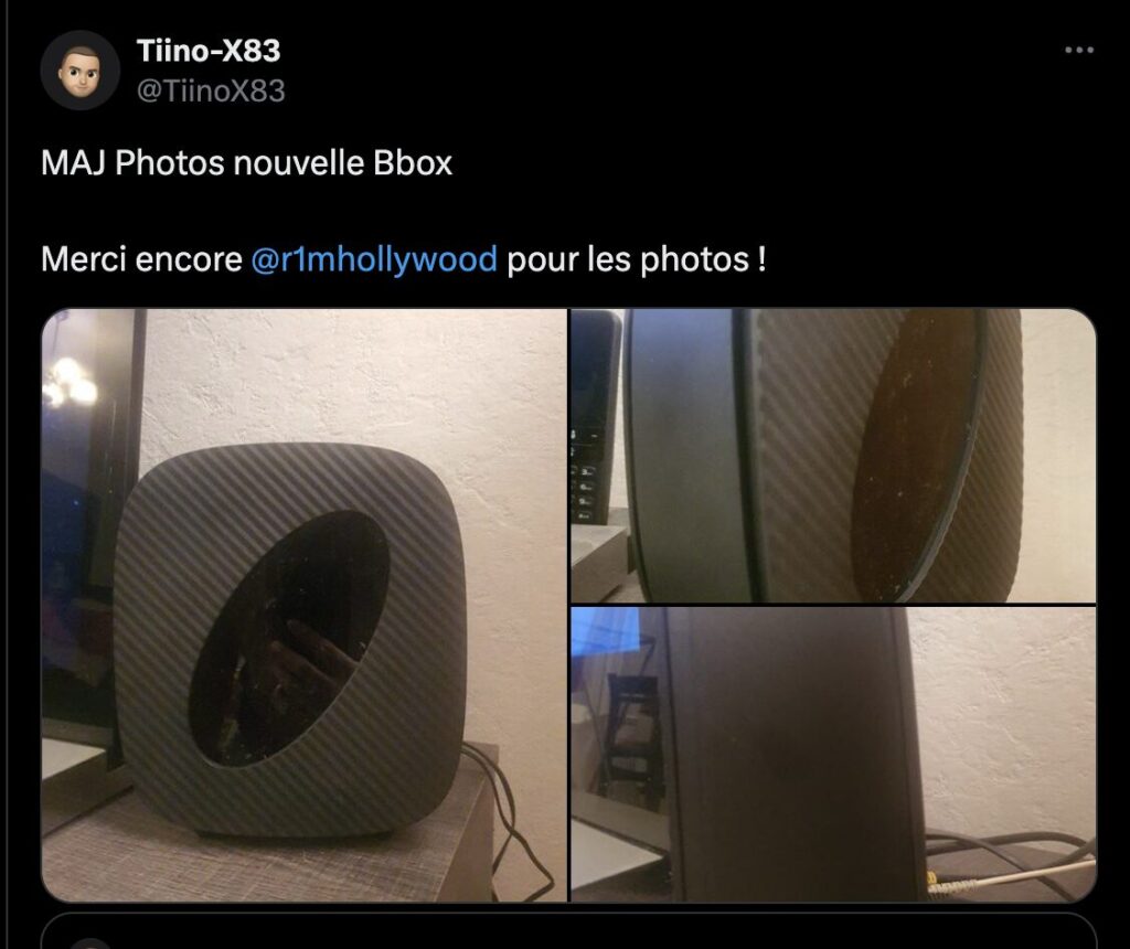 Plusieurs photos de la nouvelle Bbox, avec son design très original.