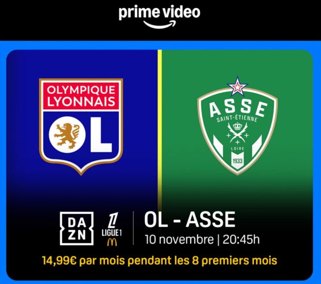 DAZN propose son service à 14,99 euros par mois à certains abonnés Prime, sans engagement.