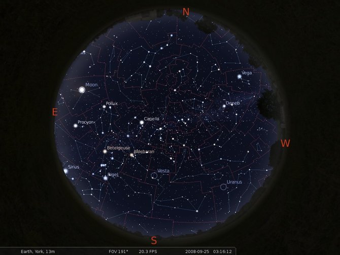 Capture d'écran Stellarium