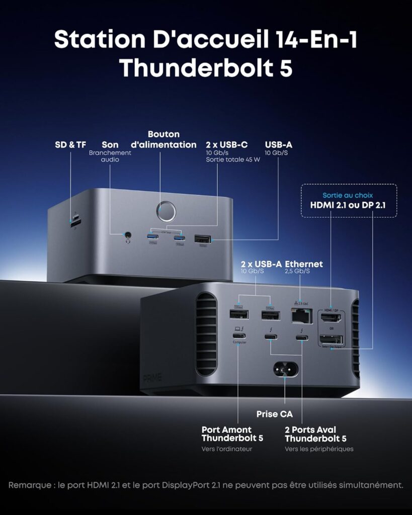 Anker Prime TB5 : Le dock Thunderbolt 5 ultime Anker Prime TB5 : Le dock Thunderbolt 5 ultime