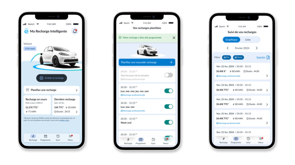 L'application ENGIE permet de gérer simplement la recharge de son véhicule // Source : ENGIE