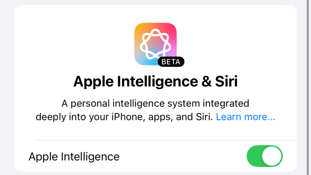 Le fonctionnement d'Apple Intelligence est étonnant. Il faut l'activer manuellement, alors qu'il modifie plusieurs aspects d'iOS.