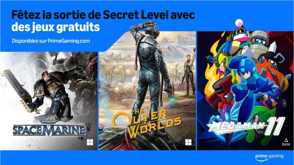 Des jeux offerts sur Amazon Prime pour la diffusion de la série Secret Level // Source : Amazon