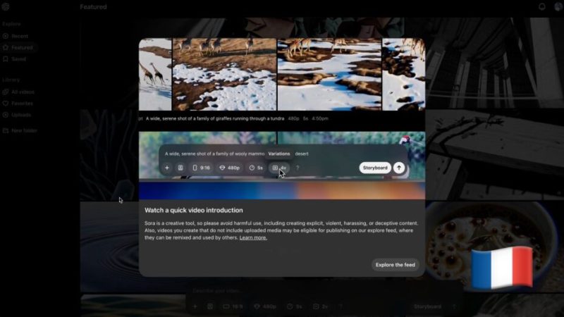 Comment essayer Sora en France, pour générer des vidéos ?