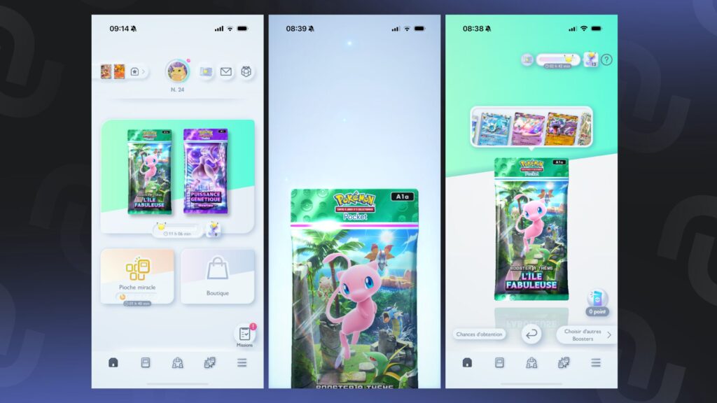 Les nouveaux boosters Pokémon Pocket