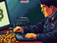 Les hackers nord-coréens chassent les sociétés dans le secteur des cryptomonnaies. // Source : Numerama avec Midjourney