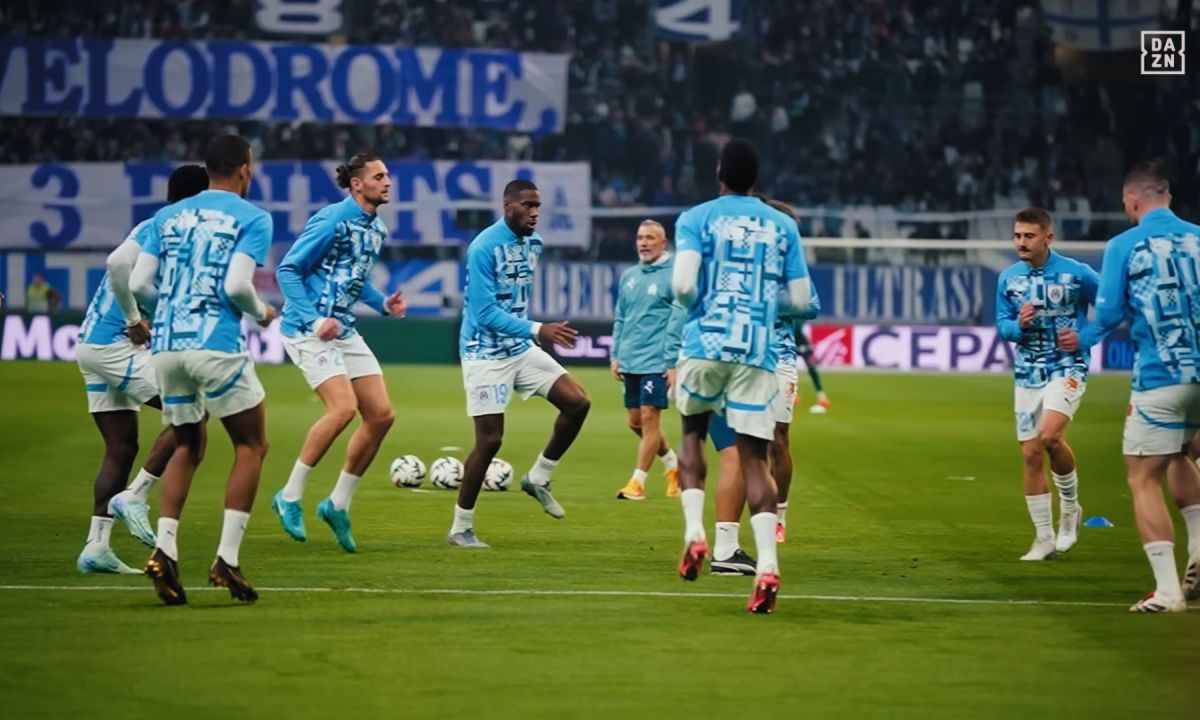 OM vs. AS Monaco. // Source : Capture YouTube DAZN France