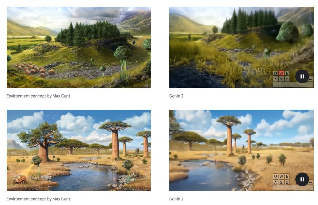 Le passage de l'image à l'environnement virtuel // Source : DeepMind