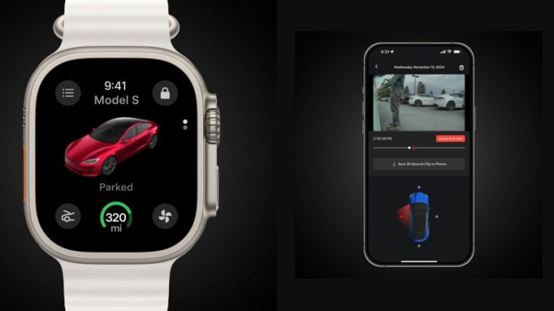 L’application Apple Watch pour Tesla n’est pas la meilleure nouveauté de la mise à jour de Noël