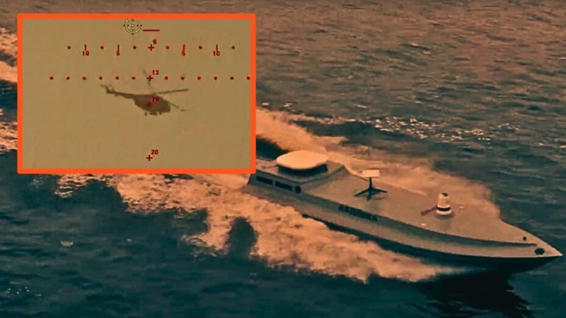 VIDÉO – Un drone naval ukrainien attaque un hélicoptère russe dans un combat inédit