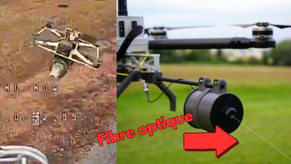 Des modèles de drone de combat avec fibre optique. // Source : Kyiv Post / X