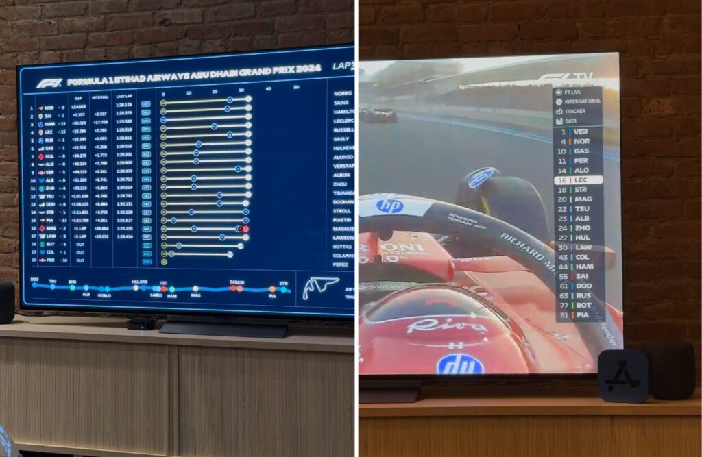 Des cartes interactives comme dans un jeu vidéo ou du multi-cam pour changer de pilote : F1 TV est très moderne.