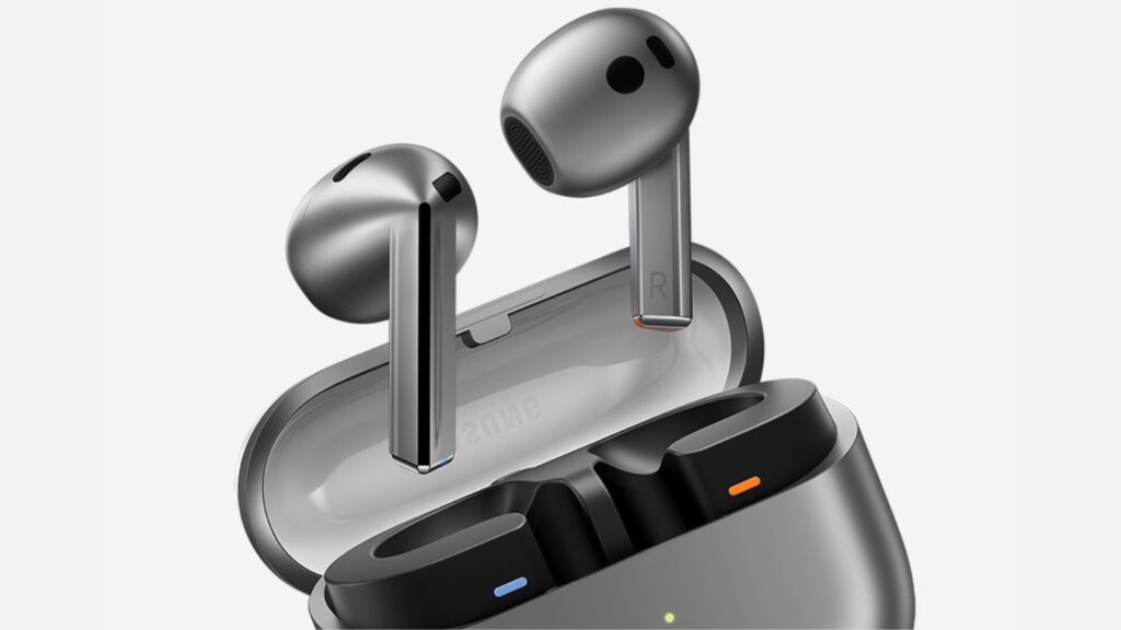 Les Galaxy Buds 3 et leur boîtier // Source : Samsung