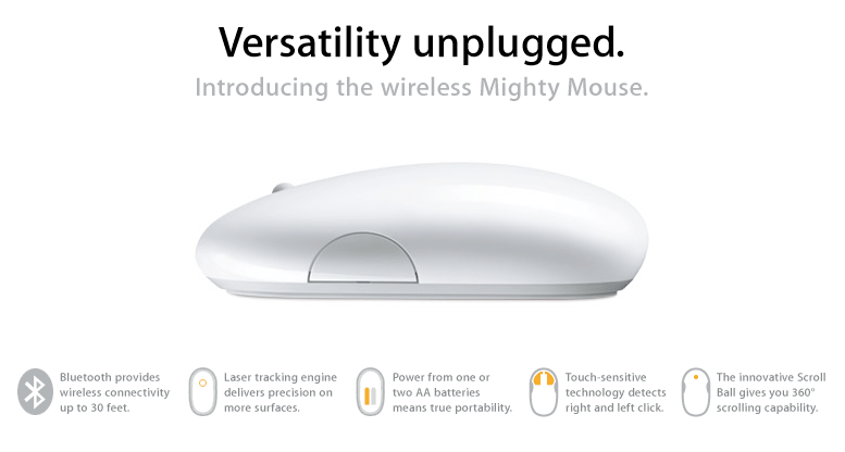 L'ancienne souris d'Apple n'était pas tactile, mais ronde. Elle était plus agréable en main.