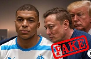 Fausse image de Kylian Mbappé, Elon Musk et Donald Trump générée par Grok 2. // Source : Numerama, avec Grok