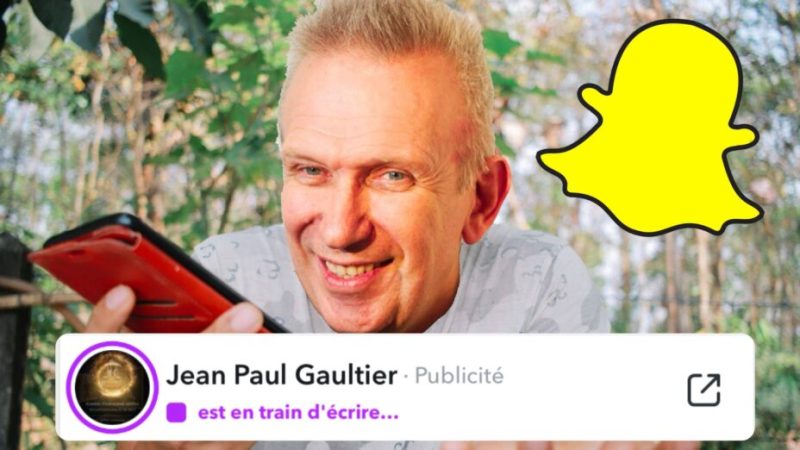 « Jean-Paul Gaultier est en train d’écrire » : les nouvelles pubs Snapchat sont envahissantes