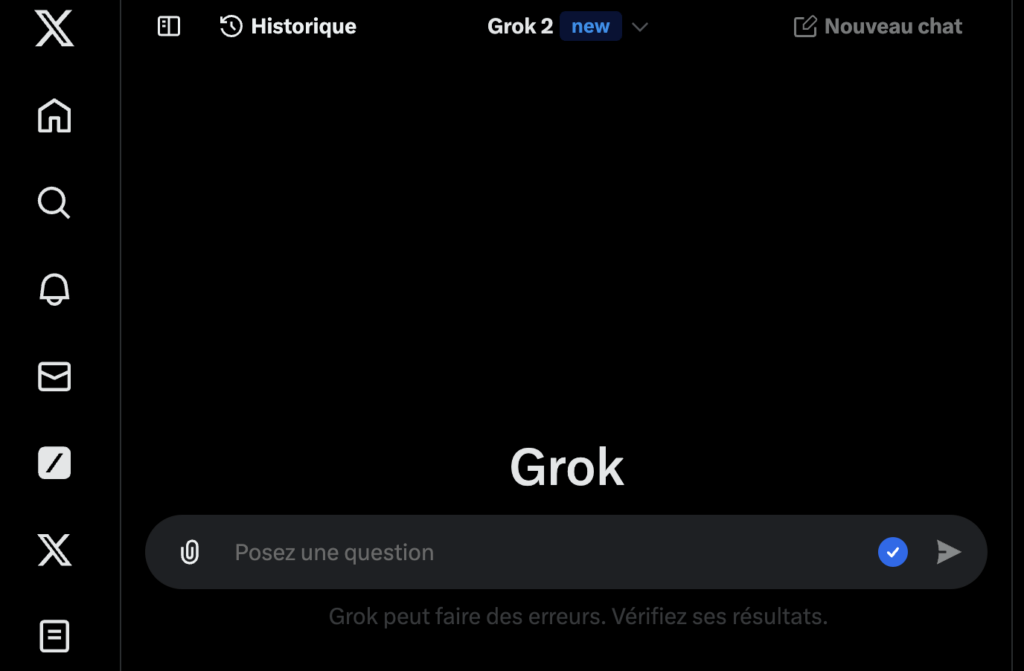 Accessible depuis un onglet dédié sur le site et depuis l'application, Grok veut devenir un réflexe pour les utilisateurs de X.