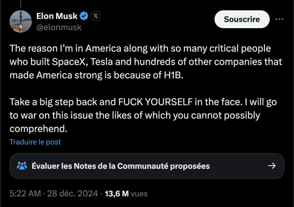 Des membres virulents de la communauté MAGA ont insulté Elon Musk. Ça ne lui a pas plu.