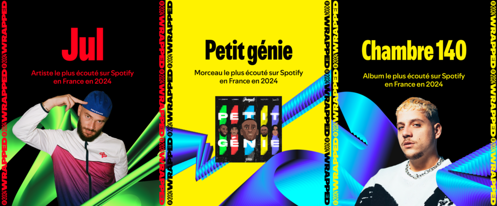 Les gagnants des plus grandes catégories en France. // Source : Spotify 