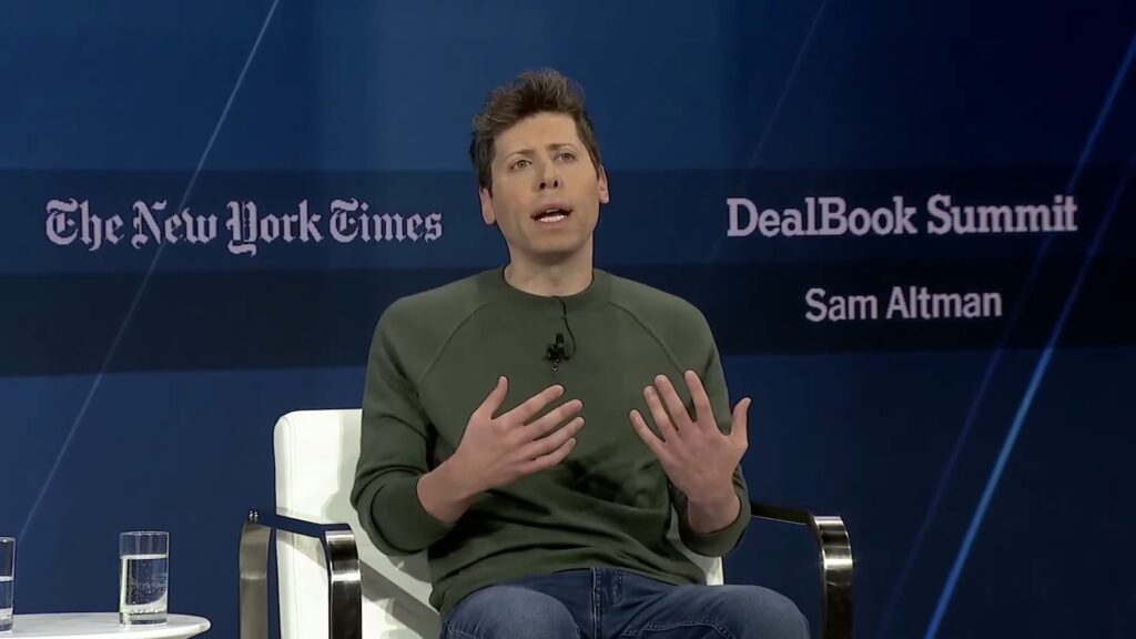 Sam Altman lors du DealBook Summit // Source : New York Times