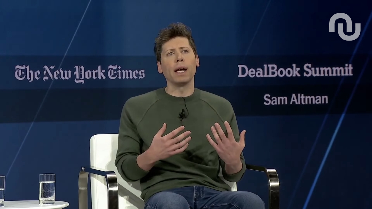 Sam Altman lors du DealBook Summit // Source : New York Times Sam Altman lors du DealBook Summit // Source : New York Times