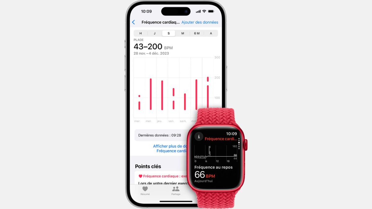 Vue appli ECG Apple Watch  // Source : Apple 