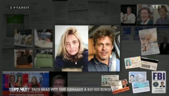 Anne et Brad Pitt, dans Sept à Huit sur TF1. // Source : TF1