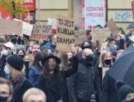 Manifestation en Pologne au sujet de l'avortement. // Source : Wikimédias (Silar)