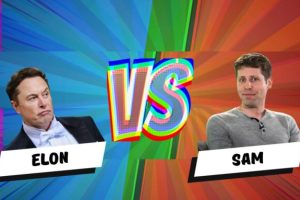 Sam Altman vs Elon Musk // Source : Création Numerama