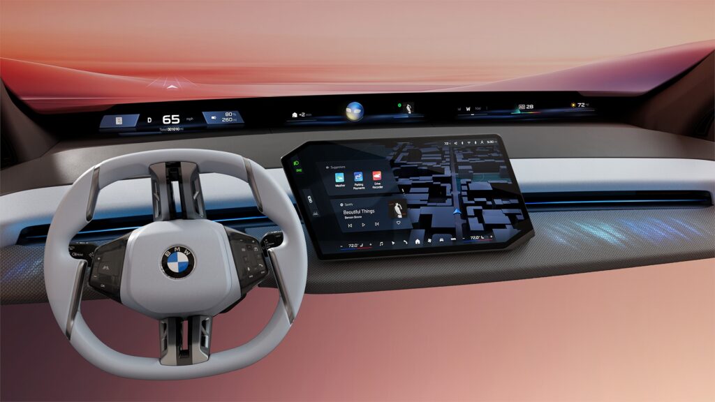 BMW dévoile à l'occasion du CES 2025 de Las Vegas l'intérieur de ses futurs modèles. // Source : BMW