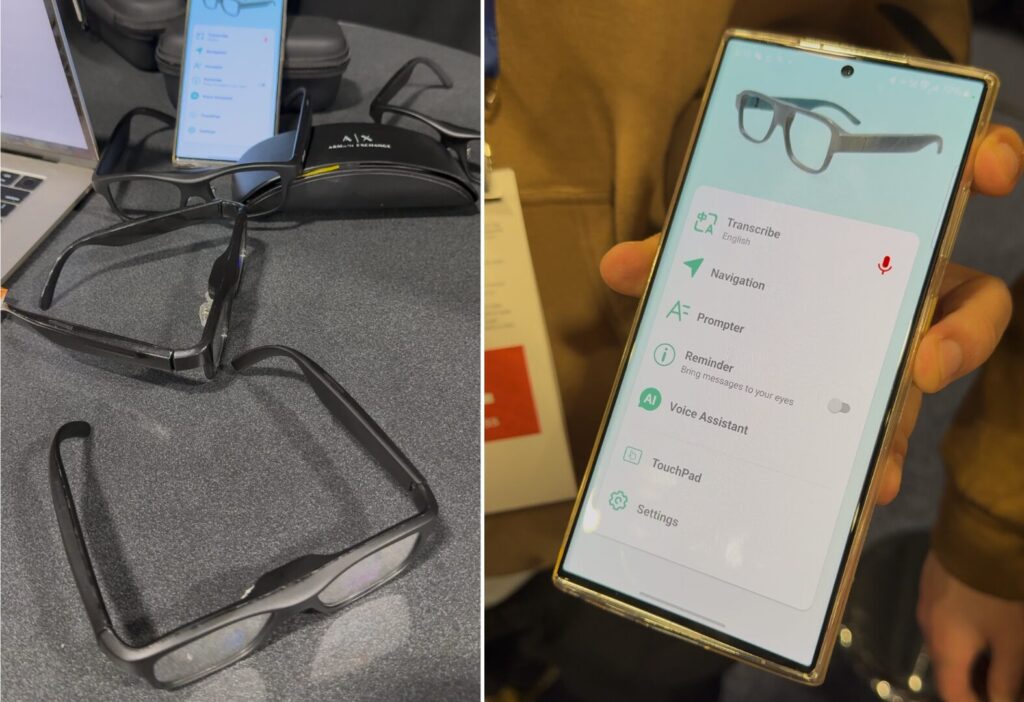 L'application Captify permet de configurer le mode que l'on souhaite utiliser avec les lunettes. // Source : Numerama