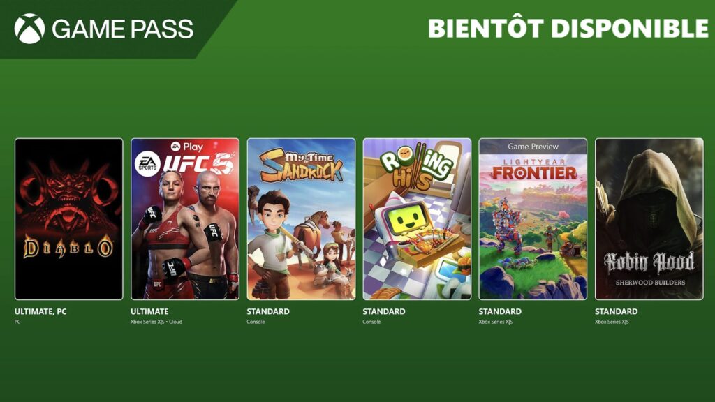 Xbox Game Pass en janvier 2025 // Source : Microsoft