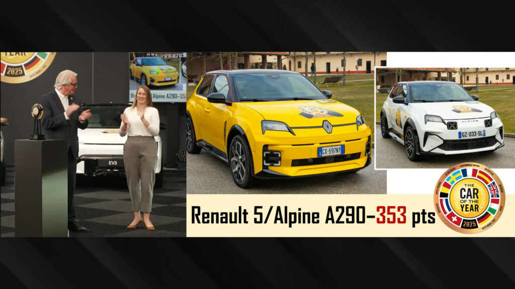 Résultat final du vote Car of the Year 2025 // Source : capture live car of the year