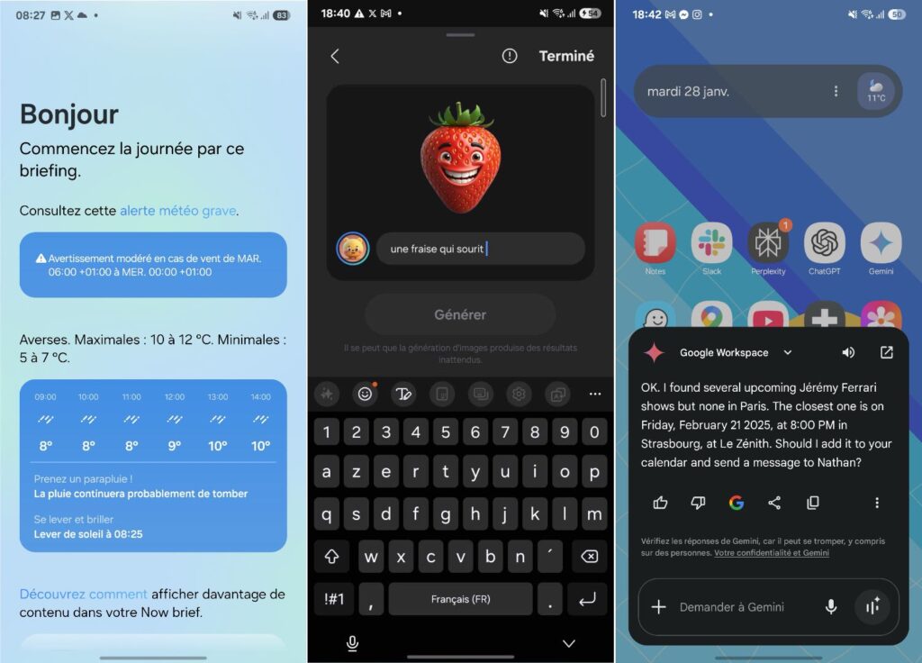 Now Brief, le générateur de stickers et le nouveau Gemini multimodal.